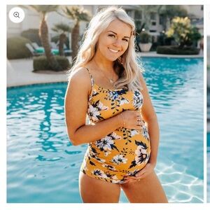 Senita Athletics Maternity Tankini Swim Top XL